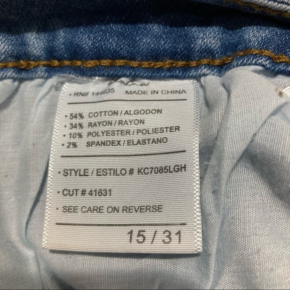 KANCAN Sz  31 Skinny High Waist Light Wash Jeans - Picture 6 of 9